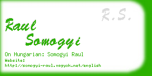 raul somogyi business card